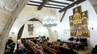 El cardenal Cañizares durante su intervención en la presentación del libro “Marcelino Olaechea Loizaga: Iglesia, sociedad y política (1935-1966)”