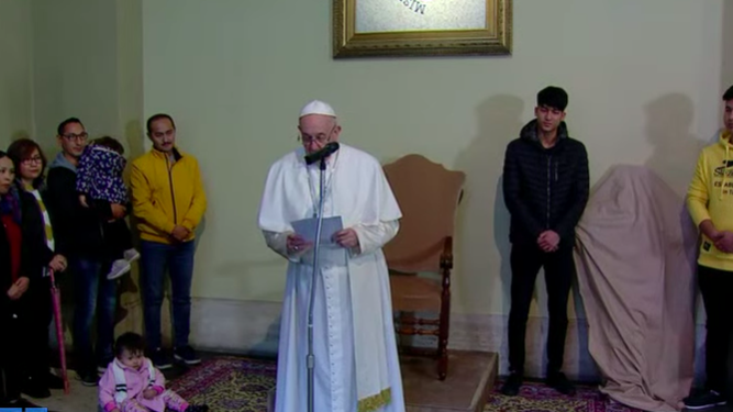 Discurso del Papa a los refugiados