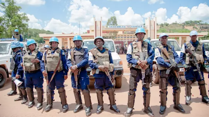 Fuerzas de la Minusca en Bangui
