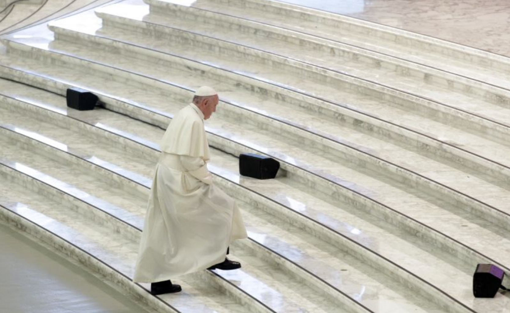 Papa y escaleras