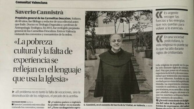 Entrevista con el P. Saverio Cannistrà.