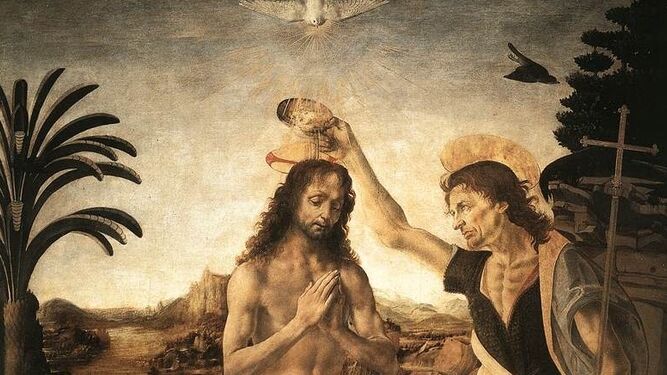 Bautismo de Cristo. Verrocchio