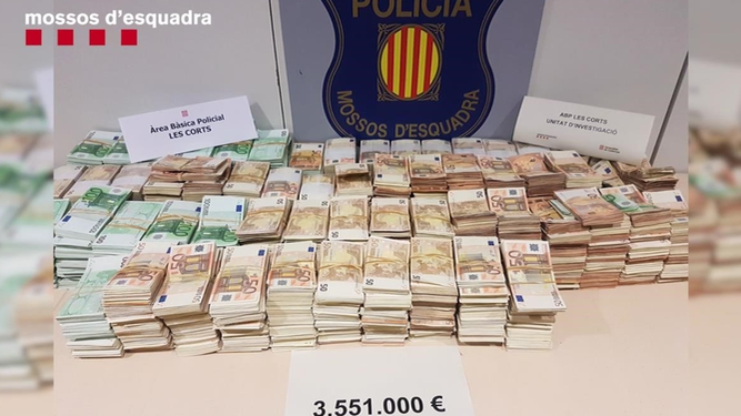 El dinero en efectivo intervenido