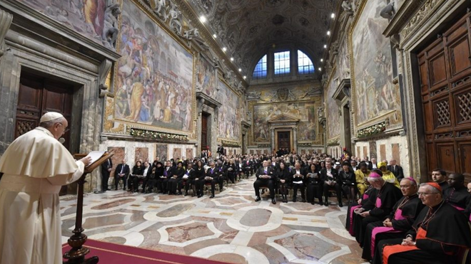 El Papa y el cuerpo diplomático
