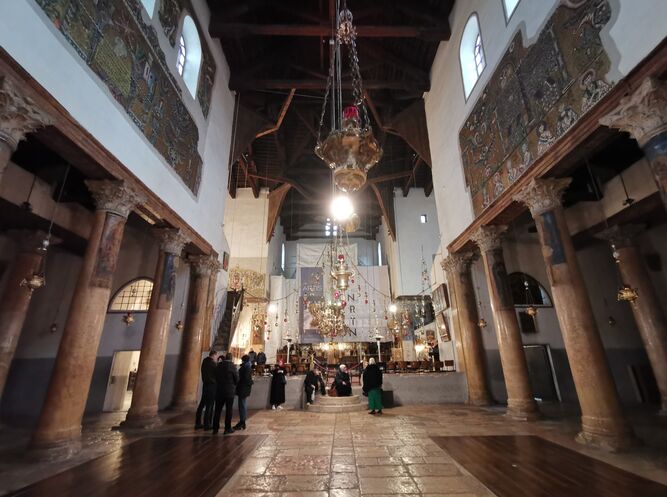Interior de la Basílica de Belén