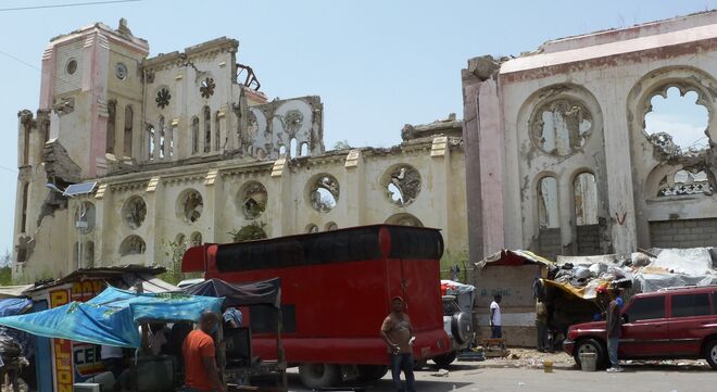 Estado actual de la catedral de Puerto Príncipe