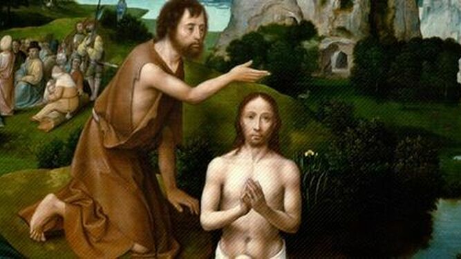 Juan bautiza a Jesús
