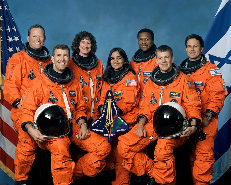 Los siete astronautas del transbordador Columbia