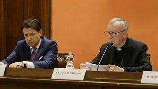 Parolin y Conte, en La Civiltà Cattolica