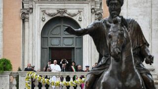 El Papa Francisco, en el Campidoglio
