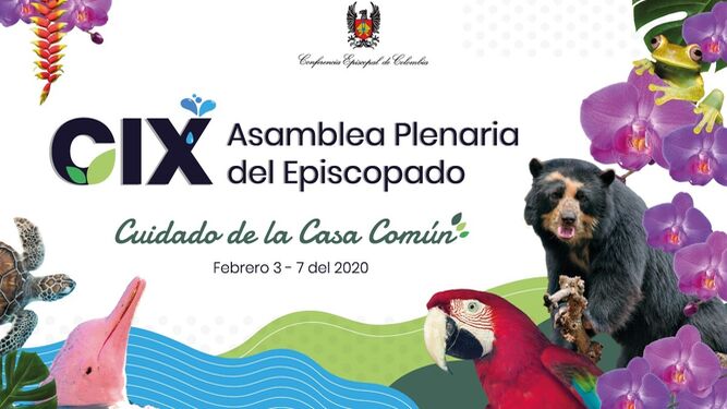 Cartel de la asamblea plenaria del episcopado colombiano