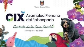 Cartel de la próxima asamblea plenaria del episcopado colombiano