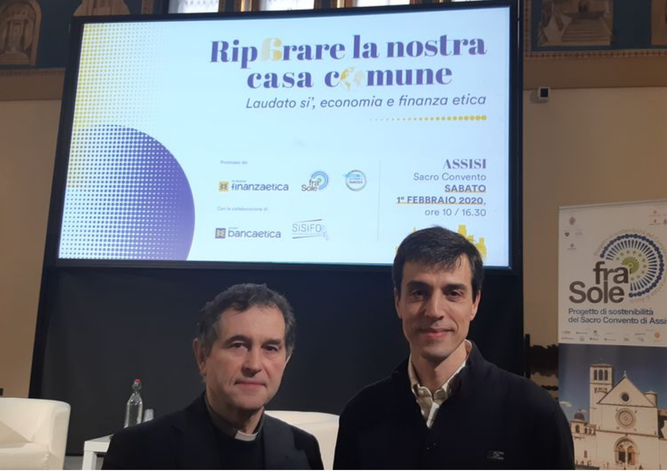 Joseba Segura y Patxi Álvarez de los Mozos, en Asís