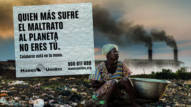Cartel de la campaña contra el hambre de Manos Unidas 2020