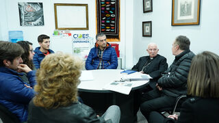 Cañizares con el equipo de Ciudad de la Esperanza