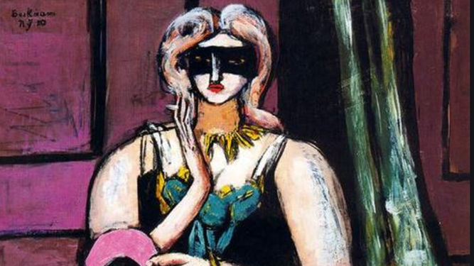 'Máscara de carnaval', Max Beckmann. Detalle