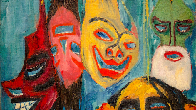 'Naturaleza muerta con máscaras', Nolde