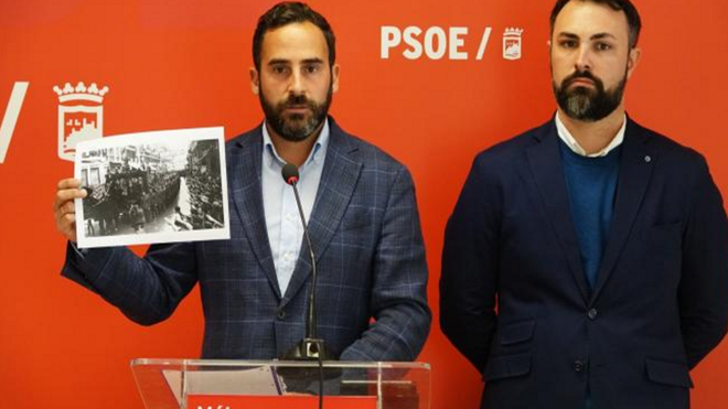 Daniel Pérez, portavoz del PSOE en el Ayuntamiento de Málaga; y el concejal Mariano Ruiz