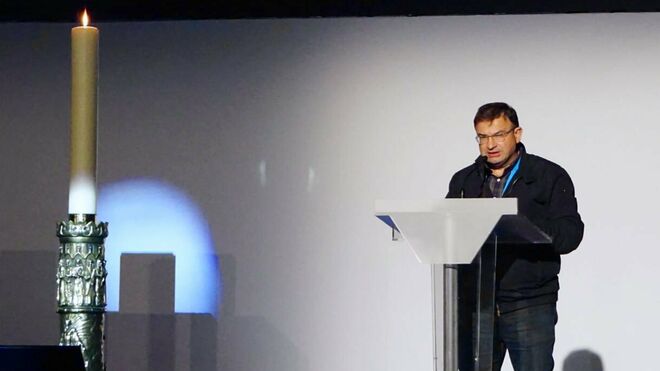 Carlos García de Andoin, durante su impactante testimonio en el Congreso de Laicos