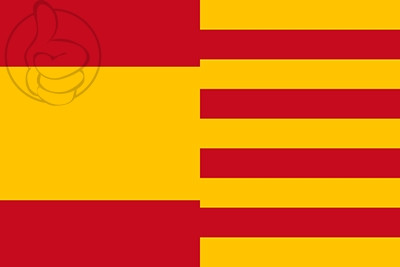 Banderas de España y de Cataluña
