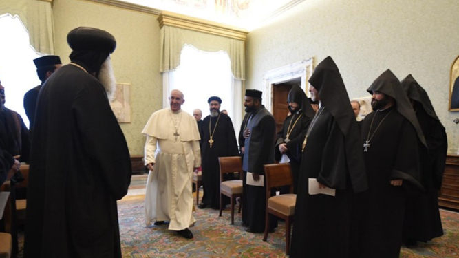 Llegada del Papa Francisco al encuentro