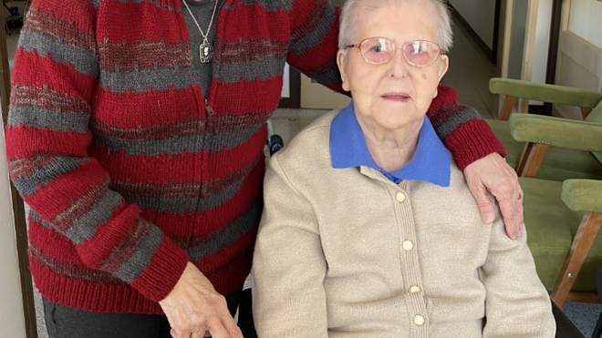 Joaquima, hermana vedruna, en Manresa