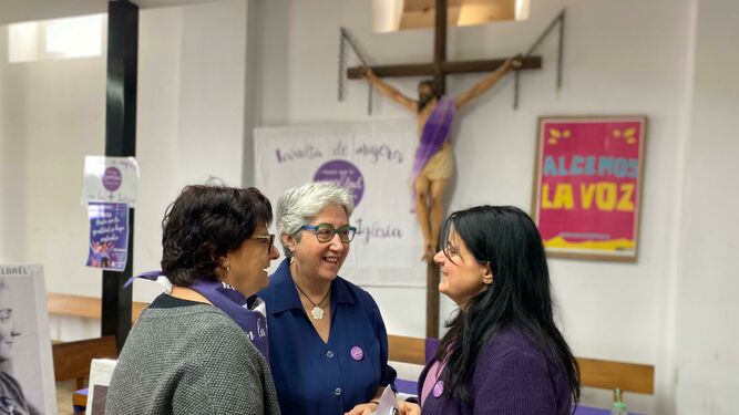 Pepa Torres, MariFe y Cristina, en San Carlos Borromeo