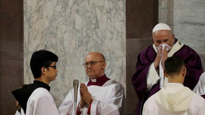 El Papa, resfriado en el Miércoles de Ceniza