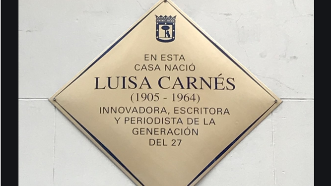 L. Carnés. Placa conmemorativa en Madrid