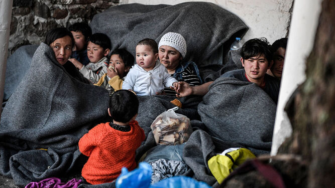 Refugiados en Lesbos