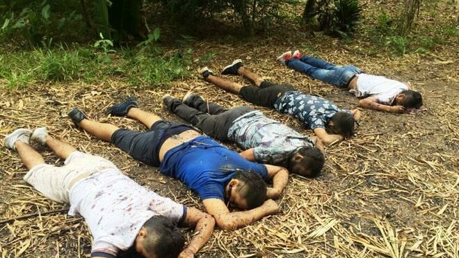 Los cadáveres de los jóvenes asesinados