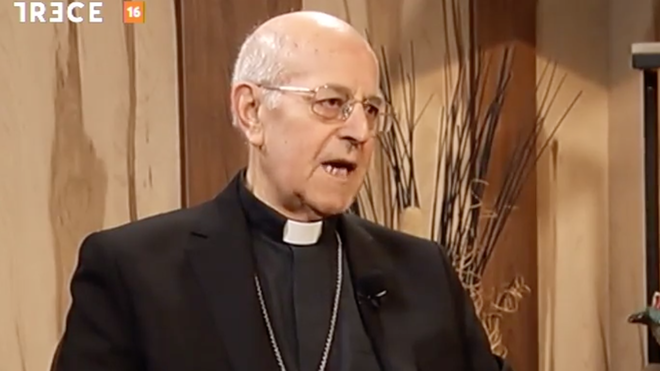 R. Blázquez, durante la entrevista