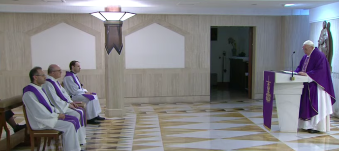 El Papa, sus dos secretarios y su maestro-capilla