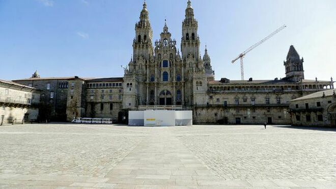 Plaza del Obradoiro vacía