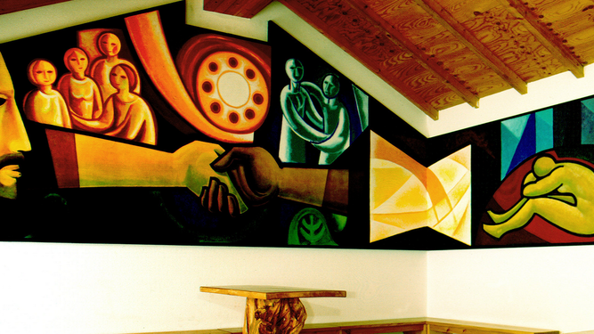 Cristo en un mural