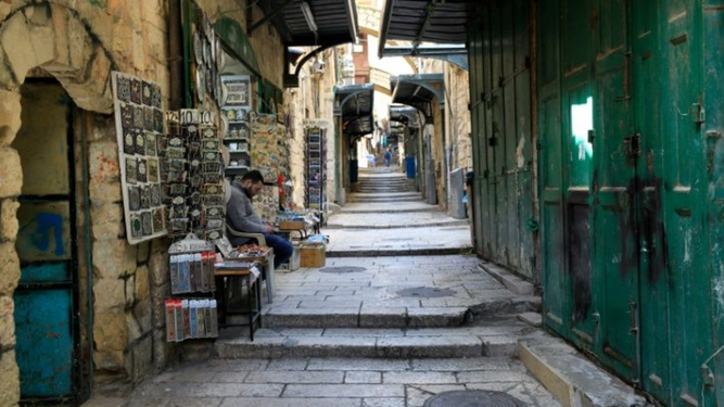 La Ciudad Vieja de Jerusalén, vacía por miedo al coronavirus