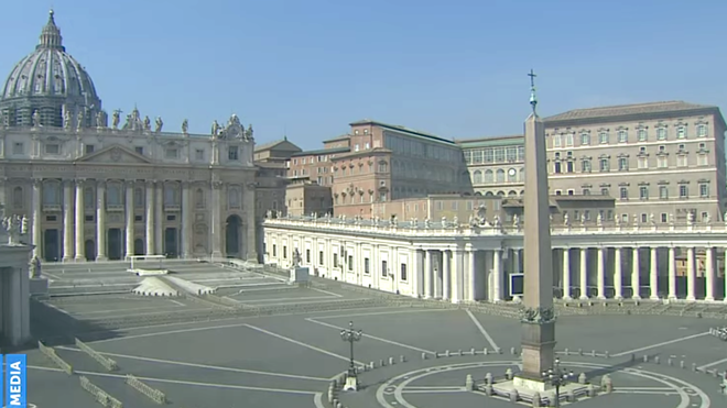 PLaza de San Pedro vacía