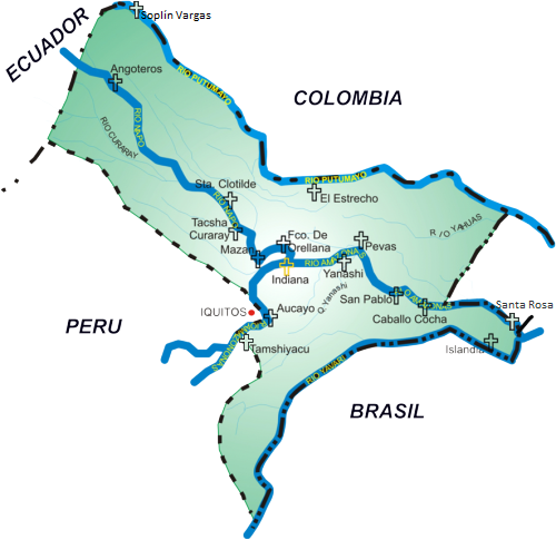 Mapa del Vicariato de San José del Amazonas