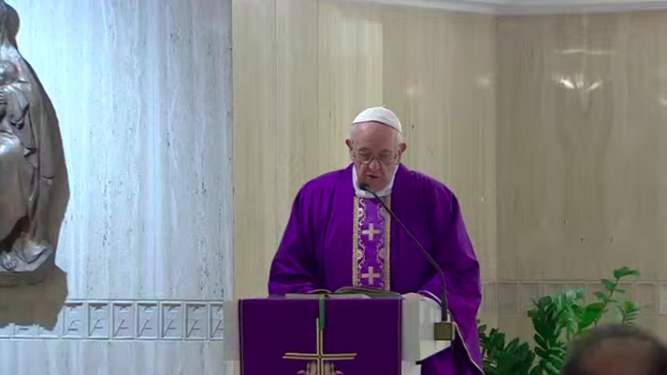 Francisco, durante su homilía