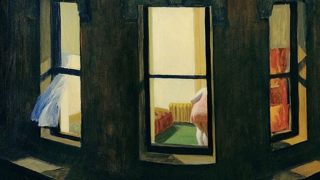 "Ventanas en la noche". E. Hopper, 1928