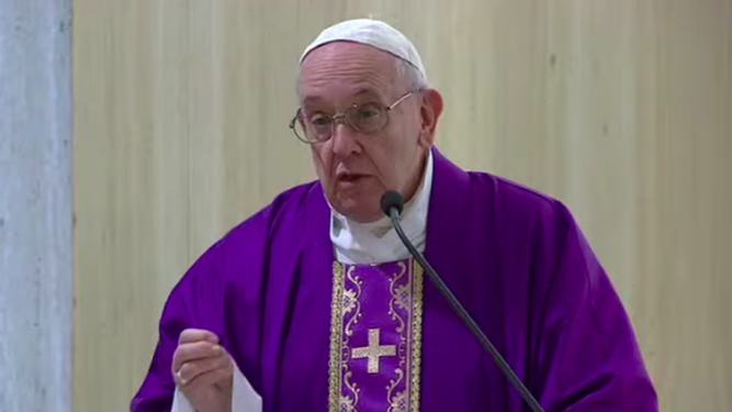 Francisco, durante su homilía de hoy