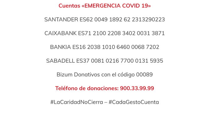 Ayuda en la emergencia. Cáritas