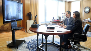 Videoconferencia de los Reyes con representantes de Cáritas