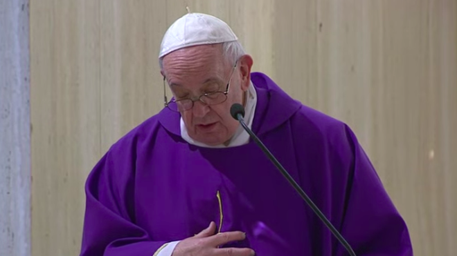 Francisco, durante su homilía de hoy
