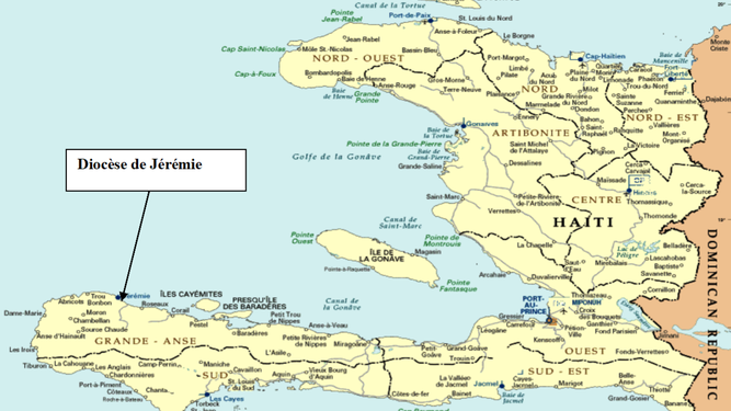 Jérémie en el mapa