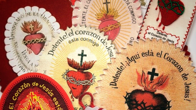 Piedad negativa. "Detente, enemigo: el Sagrado Corazón de Jesús está conmigo"