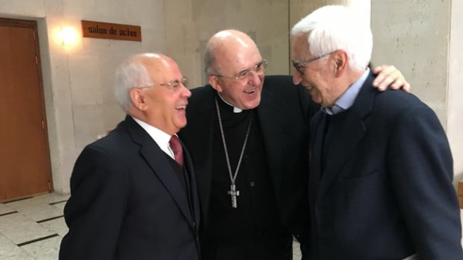 Marciano Vidal, cardenal Osoro y Juan de Dios Matín Velasco