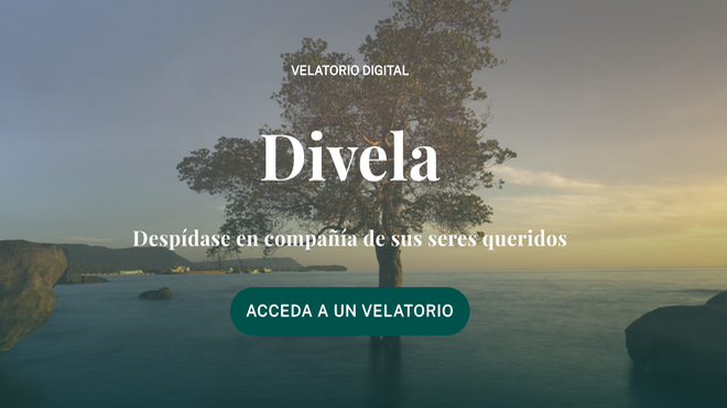 Página de inicio de Divela.net, el primer velatorio digital