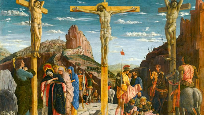 Detalle de la "Crucifixión" de Mantegna