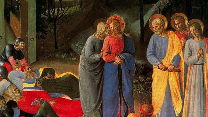 Detalle de "El beso de Judas", Fra Angelico